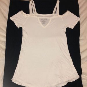 White ripped American Eagle top